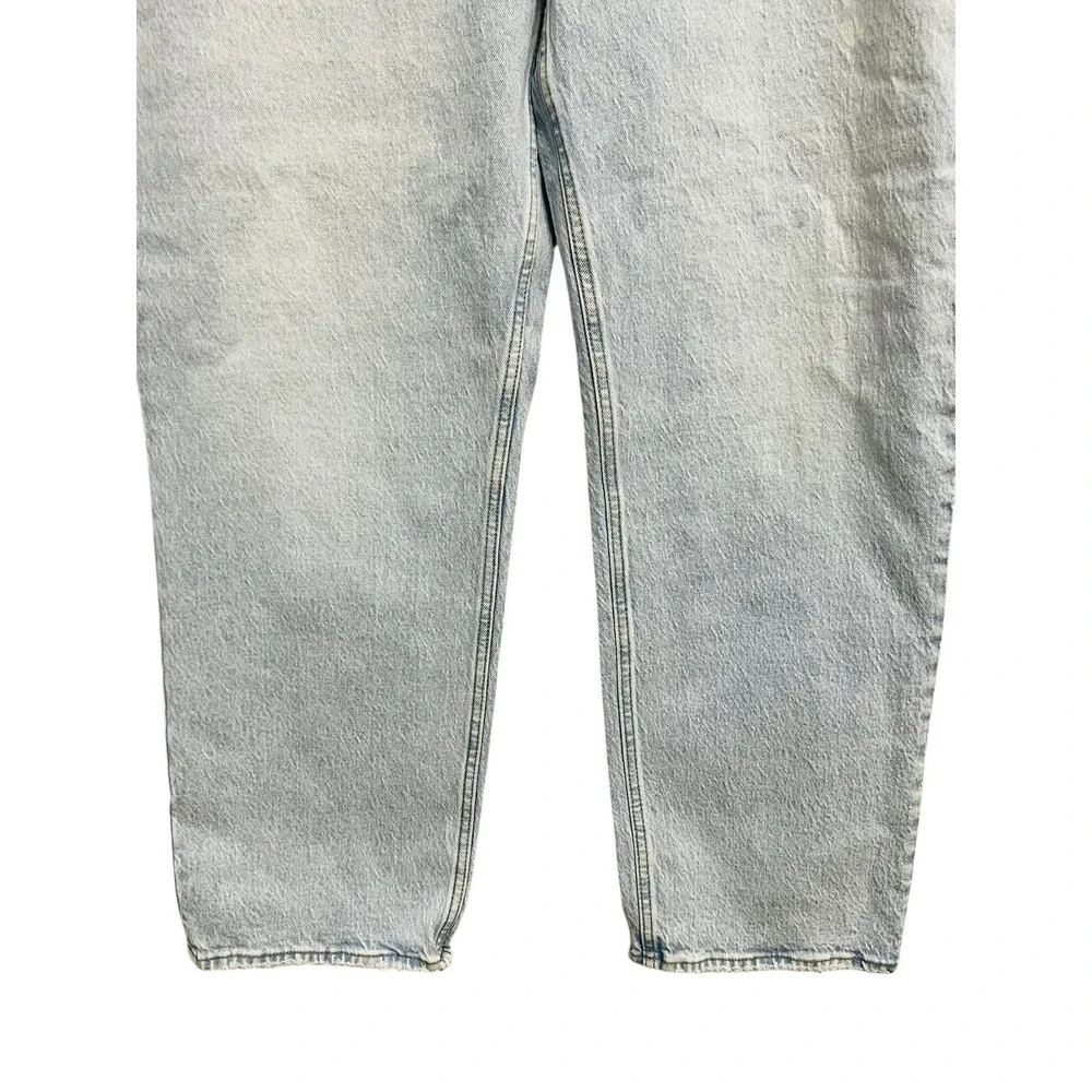 Abercrombie & Fitch 90s Straight Jeans Womens 18 High Rise Curve Love Light Wash
